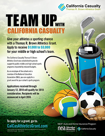California Casualty's Thomas R. Brown Athletics Grant Flyer