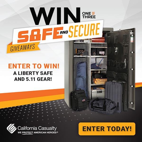 Win one of three safe and secure giveaways. Enter to win! A liberty sage and 5.11 gear! Enter today.