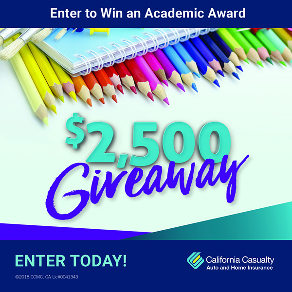 Enter to win the California Casualty Academic Award, click here