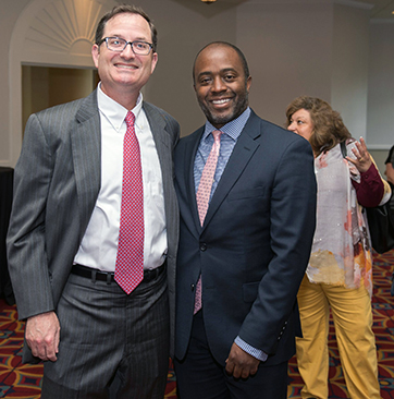 Beau Brown and Tony Thurmond Celebrating the California Distinguished Schools