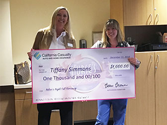 Tiffany is one of California Casualty's Nurse’s Night Out Winners