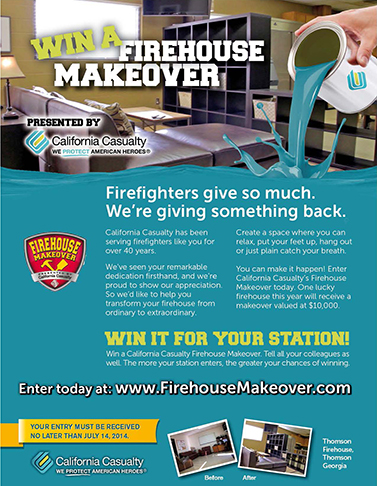 Firehouse Makeover Contest from California Casualty