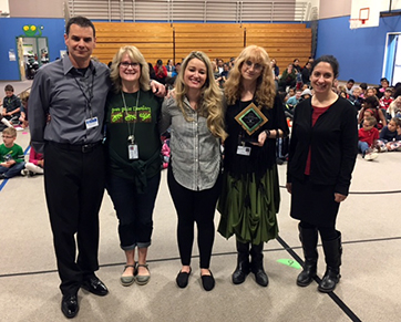 Green Gables Elementary School receives the Green Ribbon Schools plaque