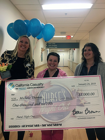 California Casualty's Nurses Night out Winner