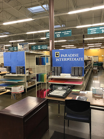 The school integrated into a big box store
