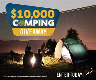$10,000 Camping Giveaway. Enter today!