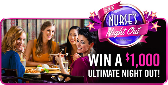 Enter to Win California Casualty's Nurse's Night Out