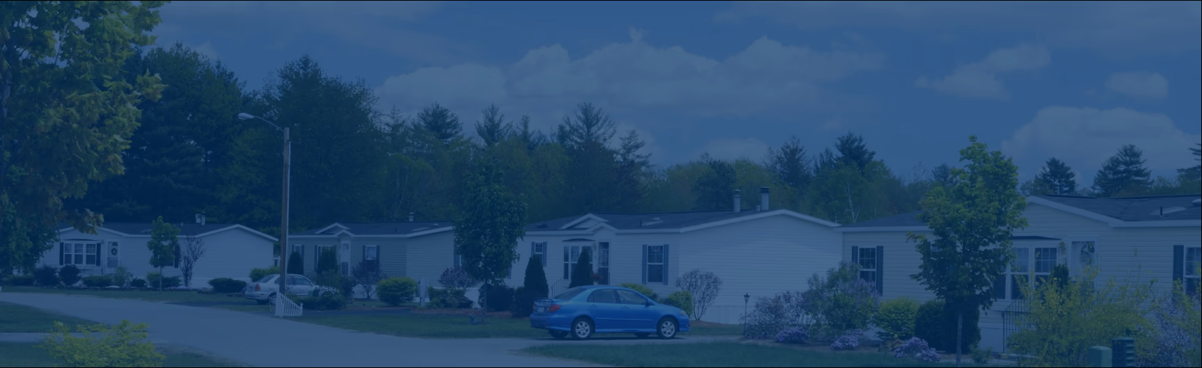 Neighborhood of mobile homes and manufactured homes