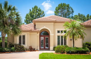 stucco house