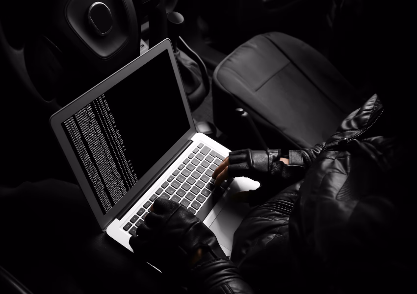 hacker trying to access vehicle technology