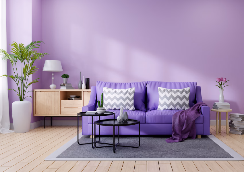 purple living room