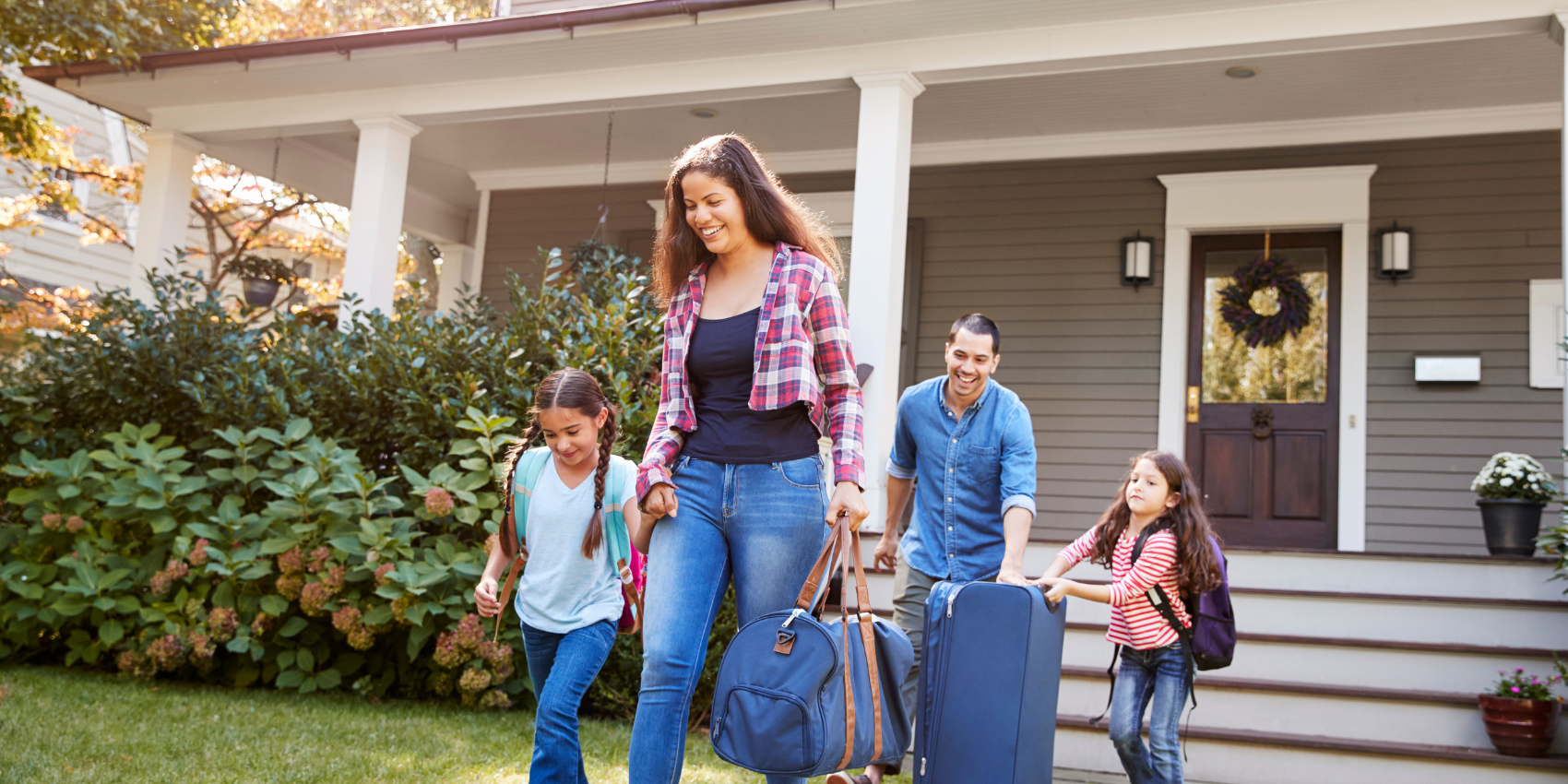 family going on vacation